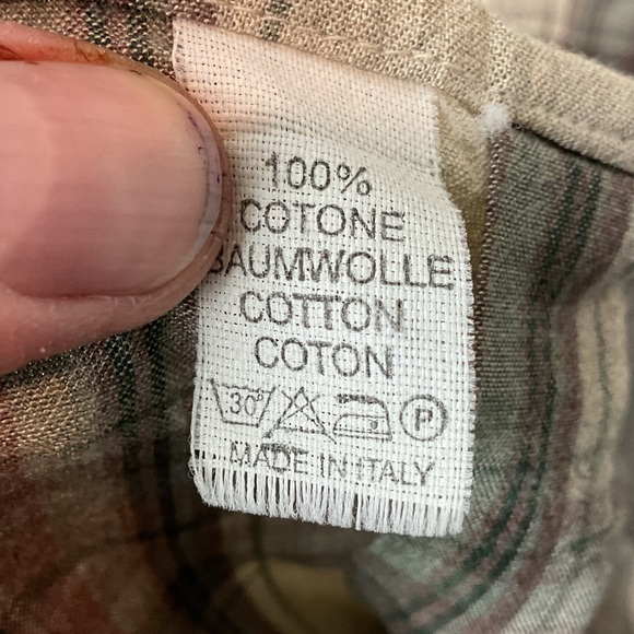 Pre-Owned Vintage New Boxer Italia Long Sleeve Flannel Button Down Shirt, Size V - Picture 4 of 7